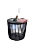 COOTAB Cooler Table 4-in-1 Loungetisch mit Acryl-Weinkühler Copenhagen in Schwarz 45 cm in schwarz