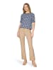 Betty Barclay Casual-Shirt mit Tunnelzug in Blau/Weiß