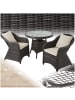 tectake Aluminium Rattan Gartenlounge für 2 Personen, Stühle vormontiert