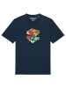 wat? Apparel T-Shirt Pixel Zauberwürfel in Dunkelblau