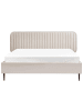 Beliani Doppelbett BRIN in Beige/Schwarz - (W) 194 x (H) 102 x (L) 215 cm