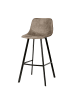 home24 Barstuhl Luhi (2er-Set) in Beige / Grau