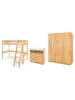 Pinolino Jugendzimmer-Set Natura breit groß mit Hochbett, 3-tlg.