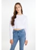 myMo Strick Cropped Pullover in Weiss