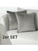 Tom Tailor Zierkissenhülle VELVET SIGNATURE in Grau