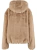 Urban Classics Urban Classics Full Zip Faux Fur Hoodie in wetsand