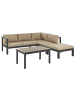 Beliani 13-tlg Sitzgruppe MESSINA in Schwarz/Beige