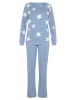 VIVANCE DREAMS Pyjama in hellblau-marine-Sterne