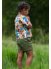 Little Green Radicals Kurzärmeliges Henley-Top in Bunt mit lockerer Passform