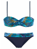 LASCANA Bügel-Bandeau-Bikini in blau-bedruckt