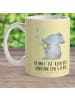 Mr. & Mrs. Panda Teetasse Elefant Seifenblasen mit Spruch in Gelb Pastell