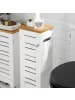 SoBuy Toilettenkabinett in Reinweiß - (W) 18 x (H) 75 x (L) 20 cm