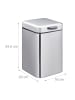 relaxdays Kosmetikeimer in Silber - 3 L