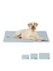 relaxdays Kühlmatte Hund in Grau - (B)60 x (T)100 cm