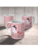 Mr. & Mrs. Panda Tasse Einhorn Hexe mit Spruch in Rot Pastell