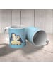 Mr. & Mrs. Panda Kaffeebecher Pinguin umarmen ohne Spruch in Eisblau