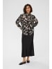 Kaffe Langarm-Bluse KAamber Regular fit in Black Gray Graphic