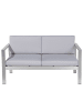 Beliani Gartenbank SALERNO in Grau - (W) 142 x (H) 80 x (L) 70 cm