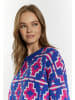 IZIA Pullover in Blau Pink Weiss