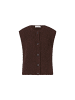 Rich & Royal Crew NK Boucle Vest in Chocolate Torte