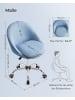 SONGMICS 2er-Set: Bürostuhl in blau - (B)60 x (H)(83.3-93.3) x (T)56 cm