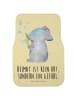 Mr. & Mrs. Panda Autoteppich Elefant Seifenblasen mit Spruch in Gelb Pastell