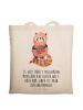 Mr. & Mrs. Panda Shopping Tasche Roter Panda mit Spruch in Creme