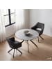 home24 home24 Drehbarer Armlehnenstuhl (1er Set) - Rostbraun - Strukturstoff & Metall - 64.0 x 85.0 x 61.0 cm in Anthrazit