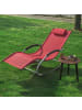 SoBuy Liegestuhl in Karmesinrot - (W) 63 x (H) 87 x (L) 150 cm