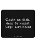 Mr. & Mrs. Panda Mauspad Spruch Selbstvertrauen stärken mit Spruch in Schwarz