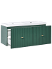 Beliani 2-tlg Badezimmerschrank mit Waschbecken LAGO in Grün/Gold/Weiß
