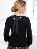 Sieh an! Langarm-Pullover in schwarz