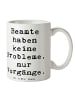 Mr. & Mrs. Panda Kaffeebecher Spruch Beamter ohne Probleme mit S... in Weiß