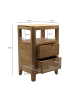 FineBuy Nachttisch in Braun / Akazie / 40x30x60