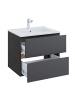 VCM  2 tlg. Badmöbel-Set mit Waschbecken Cosila-I 61 cm in Anthrazit / Honig-Eiche