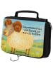 Mr. & Mrs. Panda Waschtasche Sternzeichen Widder Design mit Spruch in Weiß