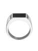 Giorgio Martello Milano Ring Siegelring Mit Schwarzem Achat in Silber