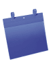Durable Gitterboxtaschen mit Laschen A4 quer blau Packung mit 50 Stück