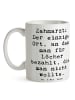 Mr. & Mrs. Panda Becher Spruch Zahnarzt Lochgebühr mit Spruch in Weiß