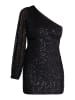 faina Damen One Shoulder-Minikleid in Schwarz