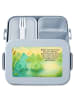 Mr. & Mrs. Panda Bentobox Frosch Liebe Design mit Spruch in Blau Pastell