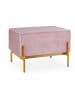 relaxdays Samt Sitzbank in Rosa - (B)60 x (H)40 x (T)43 cm