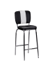 FineBuy Barstuhl in Schwarz / Kunstleder / 40x38x110