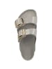 Birkenstock Sandale Arizona Big Buckle Naturleder Lack normal in hellgrau
