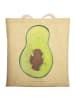 Mr. & Mrs. Panda Tote Bag Avocado Kern ohne Spruch in Gelb Pastell