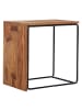 KADIMA DESIGN Massivholz Beistelltisch, Industrial-Style, 45x30x45 cm, Sofatisch