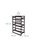 relaxdays Weinregal in Schwarz - (B)63 x (H)102 x (T)25 cm