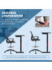 Vinsetto Bürostuhl-L68 x T66 x H100–120 cm-Grau