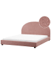 Beliani Doppelbett VAUCLUSE in Rosa - (W) 194 x (H) 112 x (L) 214 cm