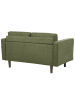 Beliani 2-Sitzer Sofa NURMO in Grün/Dunkler Holzfarbton - (W) 140 x (H) 78 x (L) 74 cm